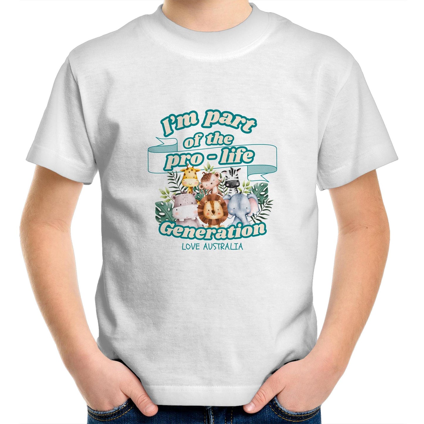 Boys Kids Tee I'm Part of the Pro - Life Generation
