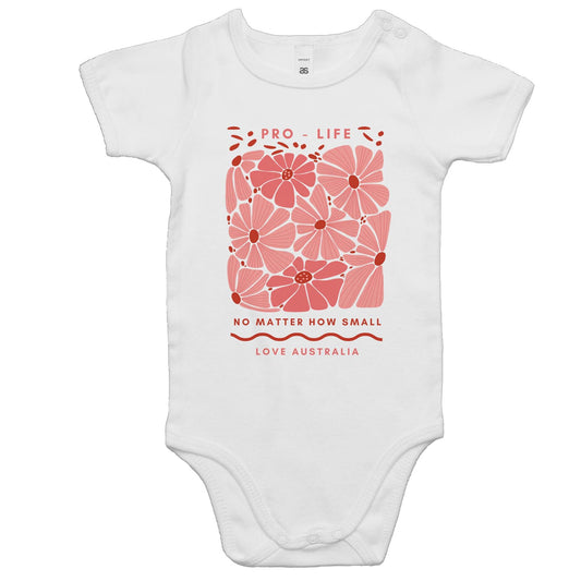 Girls Baby Onesie Pro - Life No Matter How Small