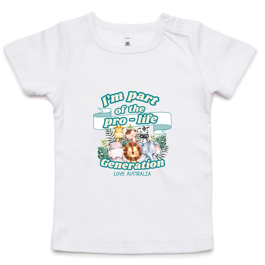 Boys Infant - Toddler Tee I'm Part of the Pro - Life Generation