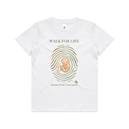 Kids Tee Human From Conception 2026